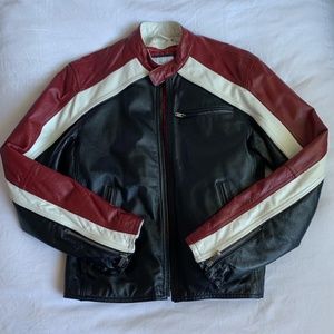 Vintage leather motorcycle jacket!